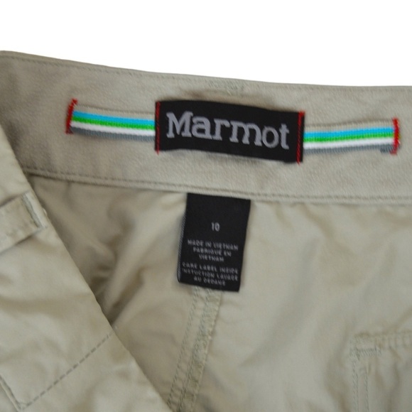Marmot Nylon Roll Up Hiking Pants, Light Khaki - Size 10 - Picture 5 of 13
